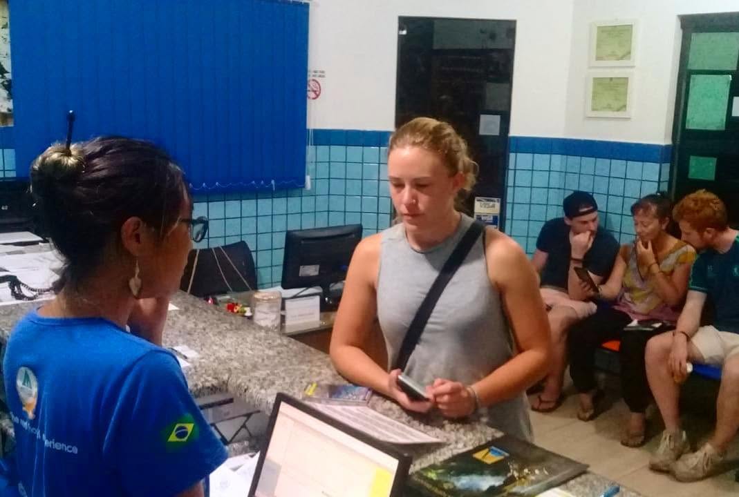 Novo espaço da recepção do Bonito HI Hostel e Pousada