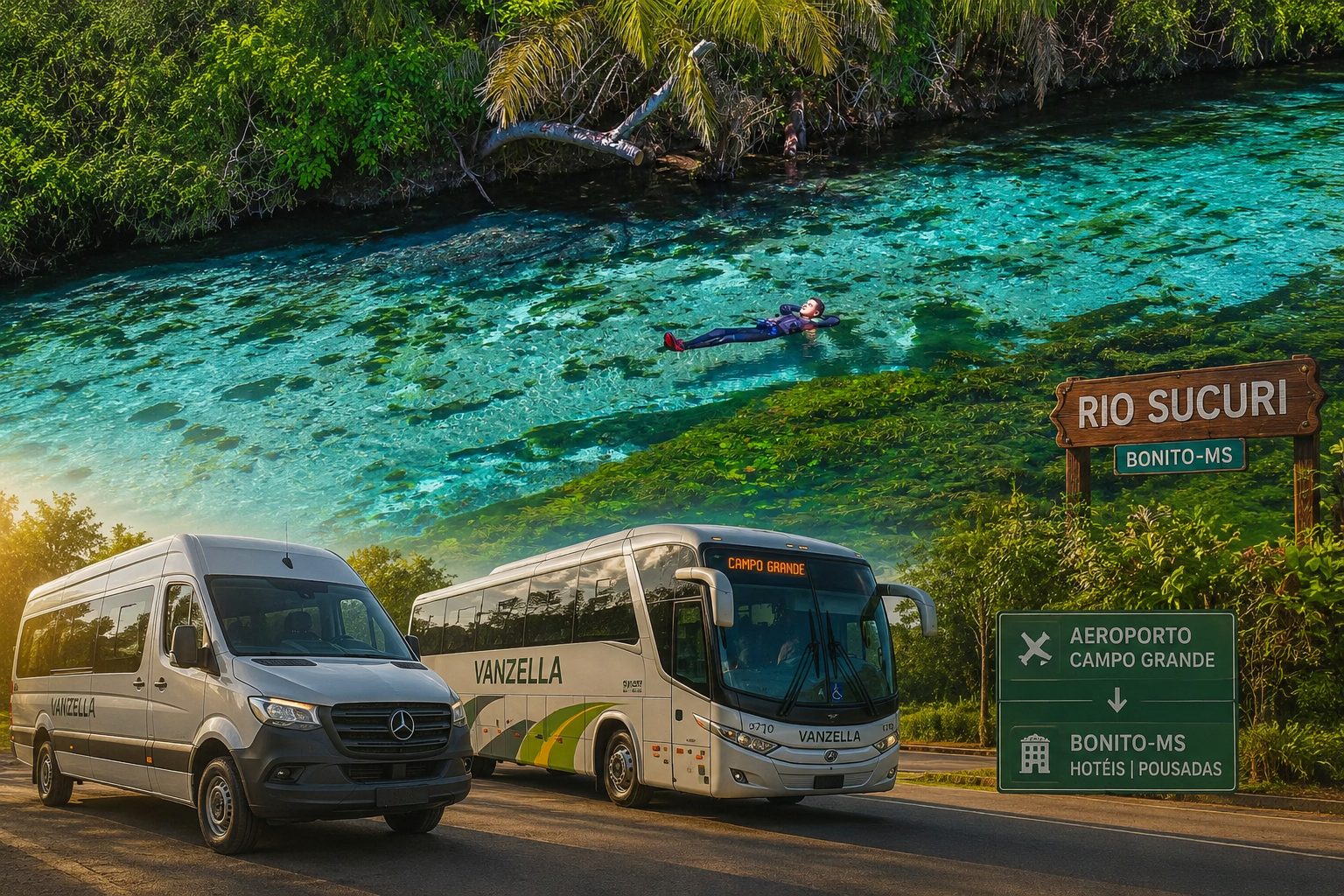 Transporte entre Campo Grande e Bonito MS