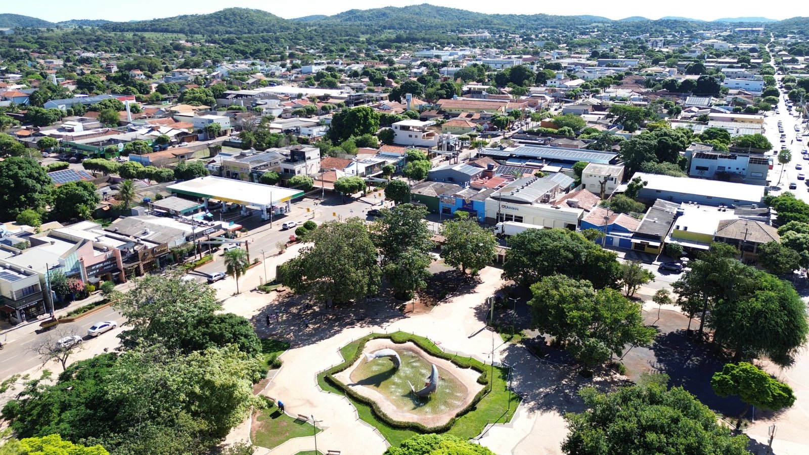 Vista aérea do centro de Bonito Mato Grosso do Sul